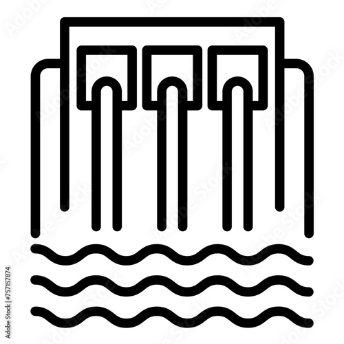 Vector Design Hydroelectric Power Icon Style