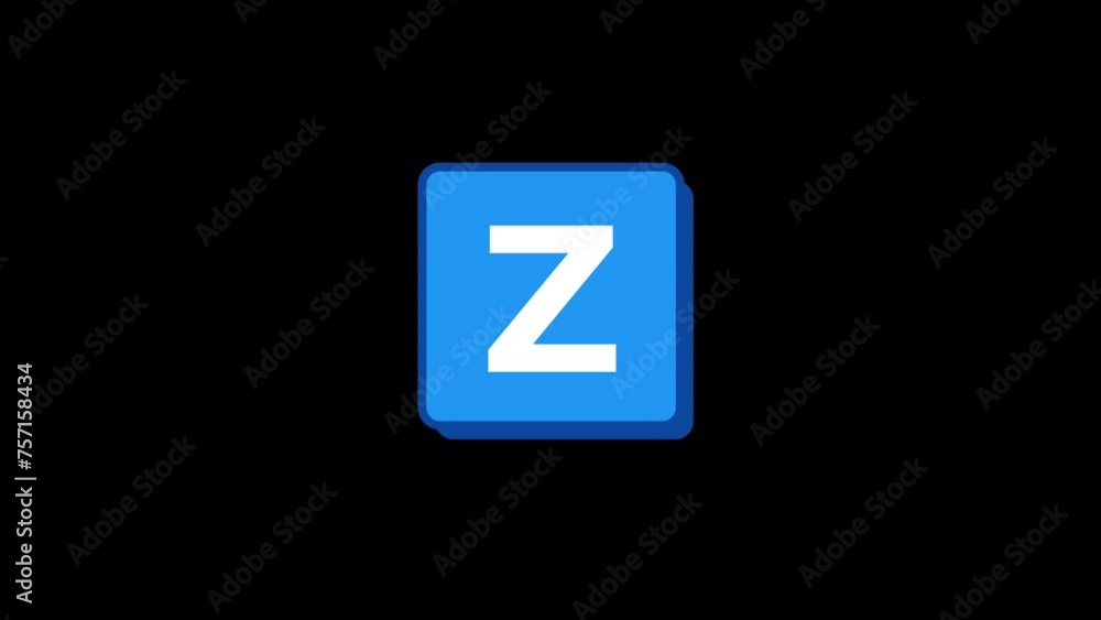 Z Letter Animation with transparent background Z Letter Animation with transparent background
