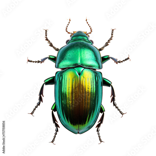 a green bug on a white background