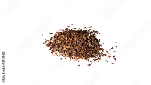 Pile of Instant coffee isolated on white background. Instant coffee on white background.