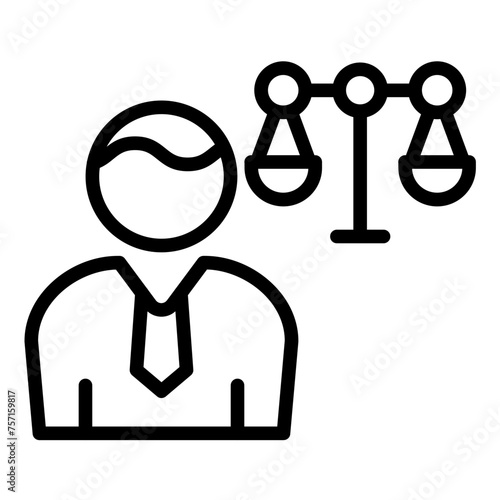 Vector Design Legal Counsel Icon Style