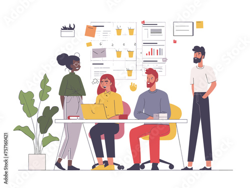  A team conducts a SWOT analysis identifying the company's strengths weaknesses opportunities and threats. (Strategic planning) 