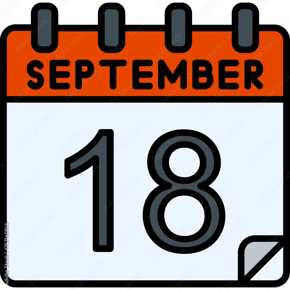 18 September Vector Icon Design 18 September Vector Icon Design