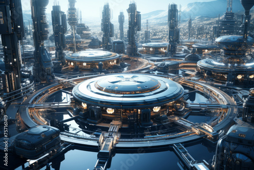 Fototapeta Naklejka Na Ścianę i Meble -  modern space station