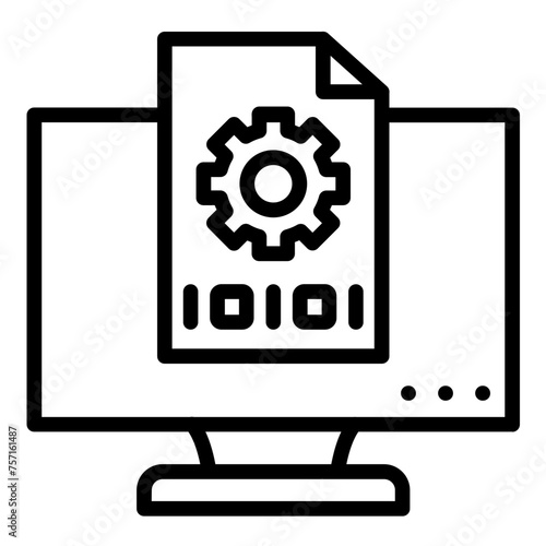 Vector Design Code Compiler Icon Style