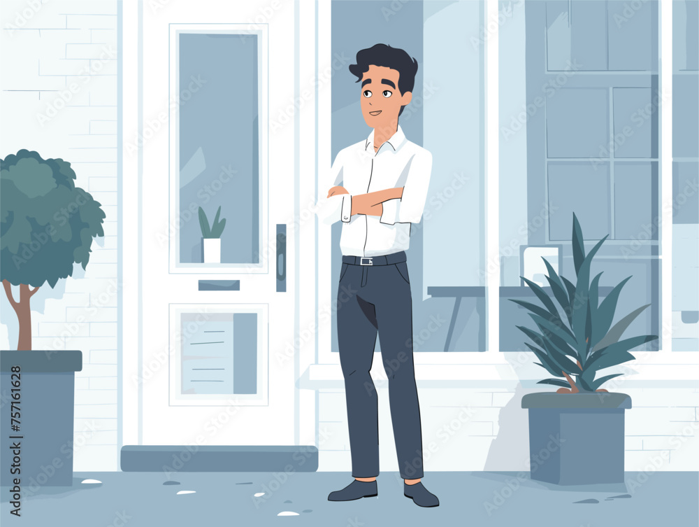A young entrepreneur paces nervously outside a potential investor's office waiting for their make-or-break pitch meeting. (Investor meeting) A young entrepreneur paces nervously outside a potential investor's office waiting for their make-or-break pitch meeting. (Investor meeting)