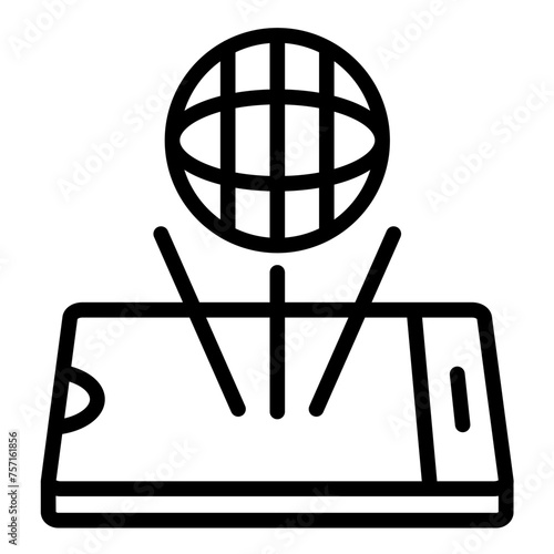 Vector Design Holographic Display Icon Style