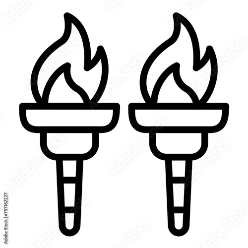 Vector Design Trailblazer Torch Icon Style