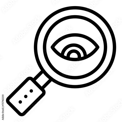 Vector Design Insightful Lens Icon Style