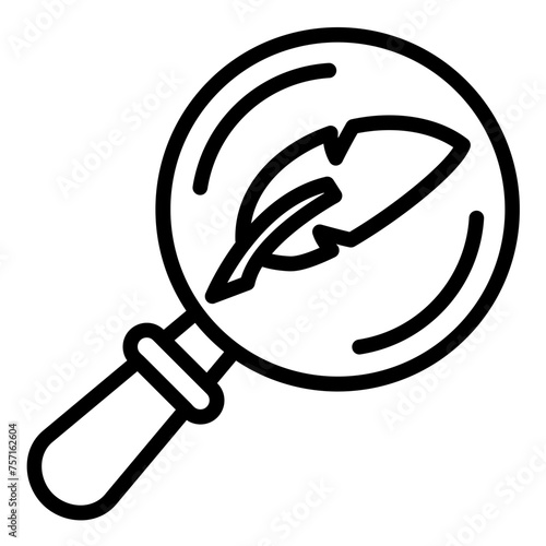 Vector Design Insightful Quill Icon Style