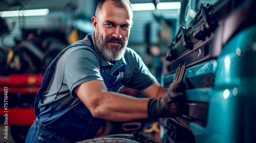 Portrait of a Mechanic in a Garage © PETR BABKIN