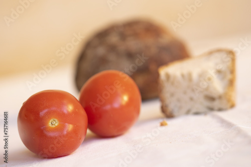 bread and fresh tomatoes