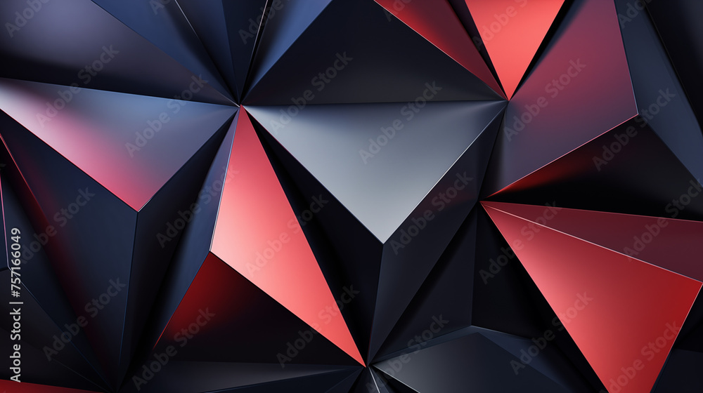 A black and red abstract design with triangles A black and red abstract design with triangles