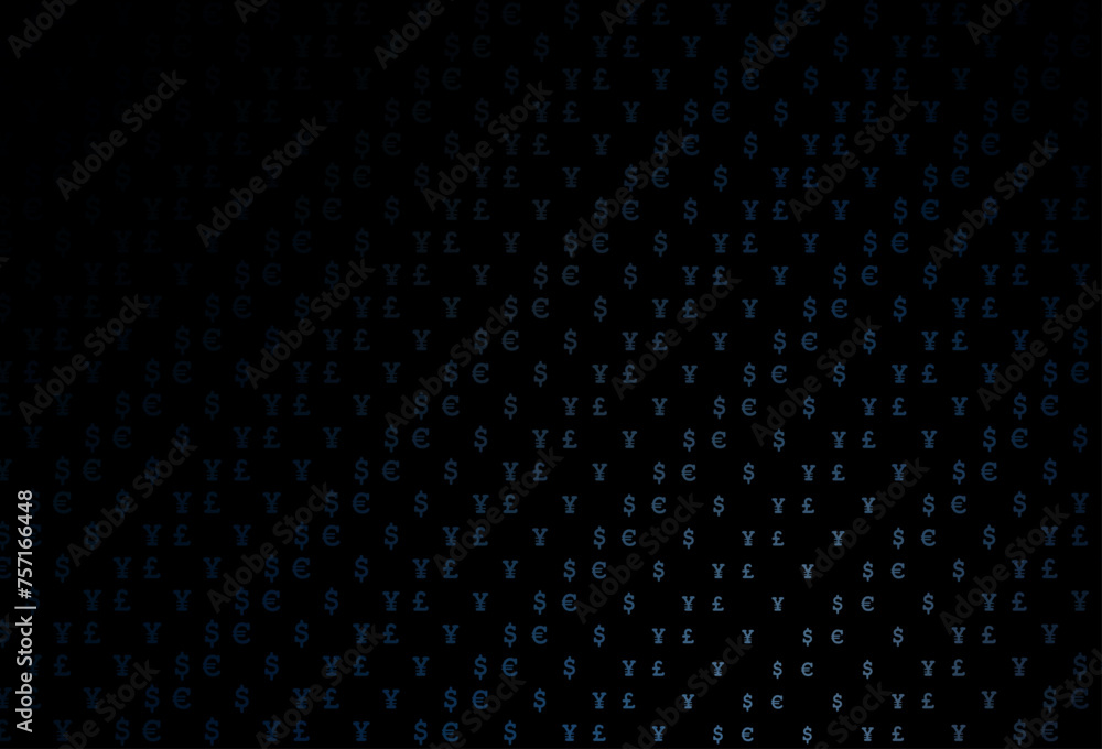 Dark blue vector background with EUR, USD, GBP, JPY. Dark blue vector background with EUR, USD, GBP, JPY.