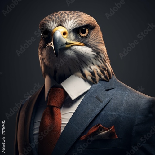 Falcon in a suit