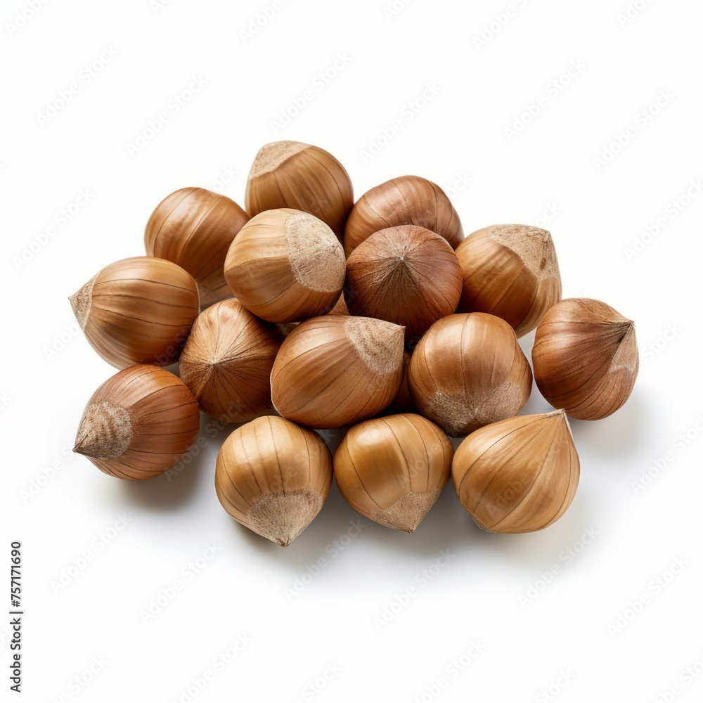 Filberts isolated on white background Filberts isolated on white background