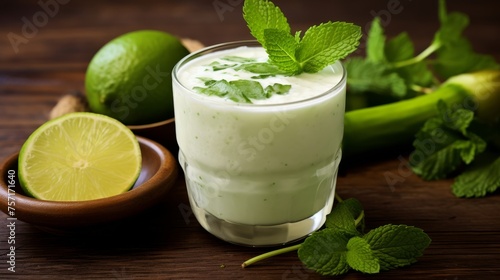 Refreshing Lime Cucumber Mint Shake