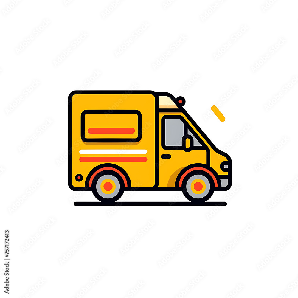 yellow truck icon
