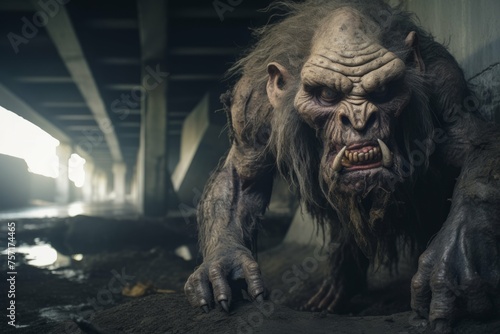 A massive troll lurking under a bridge.