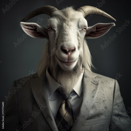 Goat in a suit