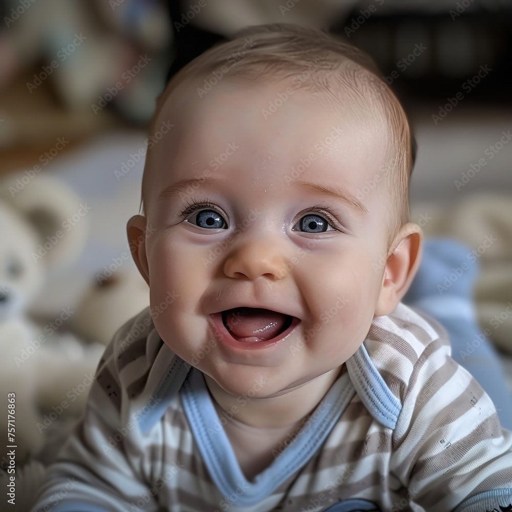 Cute baby smiling