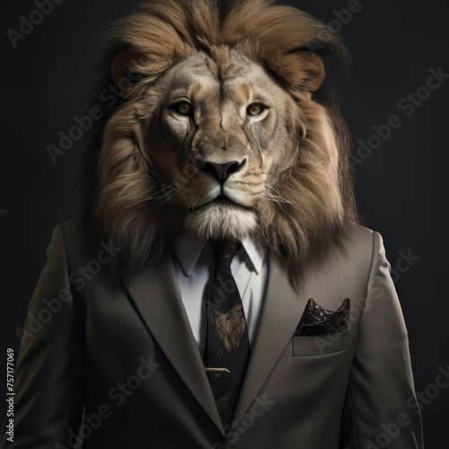 Lion in a suit