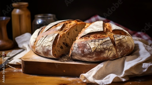 Rustic Artisanal Sourdough Loaf