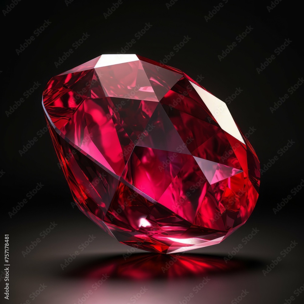 Ruby isolated on black background Ruby isolated on black background