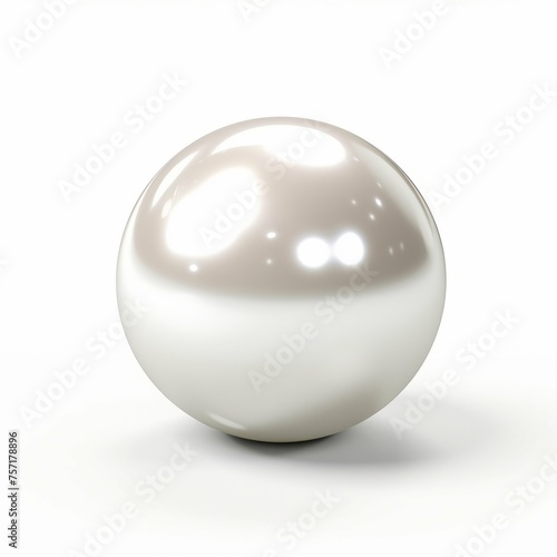 Pearl isolated on white background
