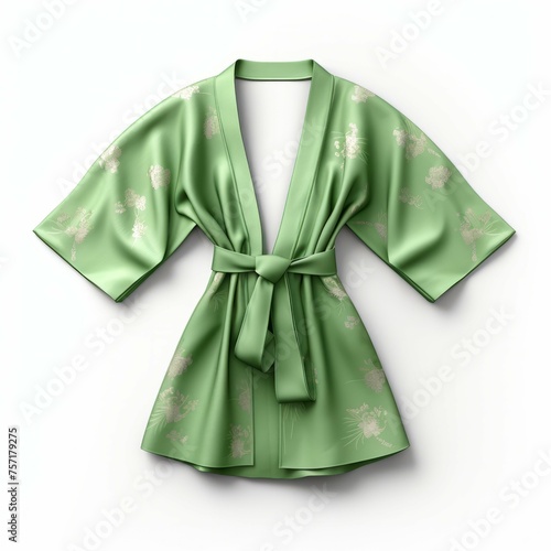 Green Kimono isolated on white background © Michael Böhm