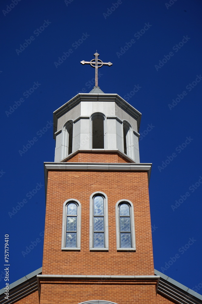 church steeple with cross
