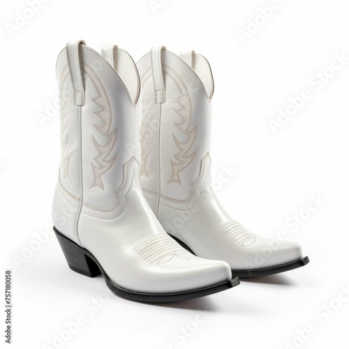 White Boots isolated on white background