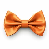 Orange Bow Tie isolated on white background