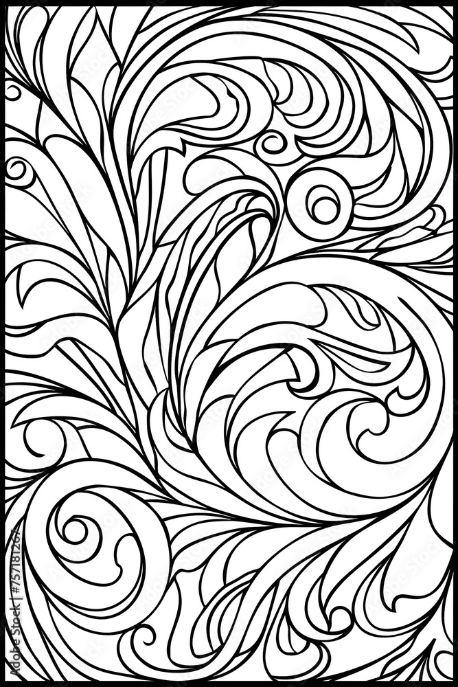 Swirling line pattern with a gentle flow creating a visually soothing and artistic image Swirling line pattern with a gentle flow creating a visually soothing and artistic image