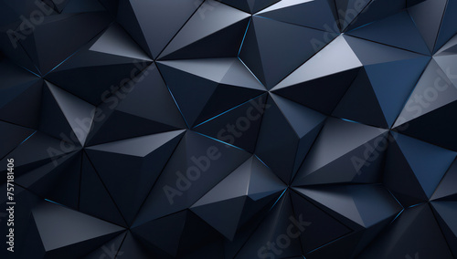 Abstract Geometric Design: Modern Triangle Structure in Futuristic Render