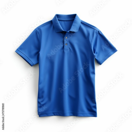 Blue Polo Shirt isolated on white background