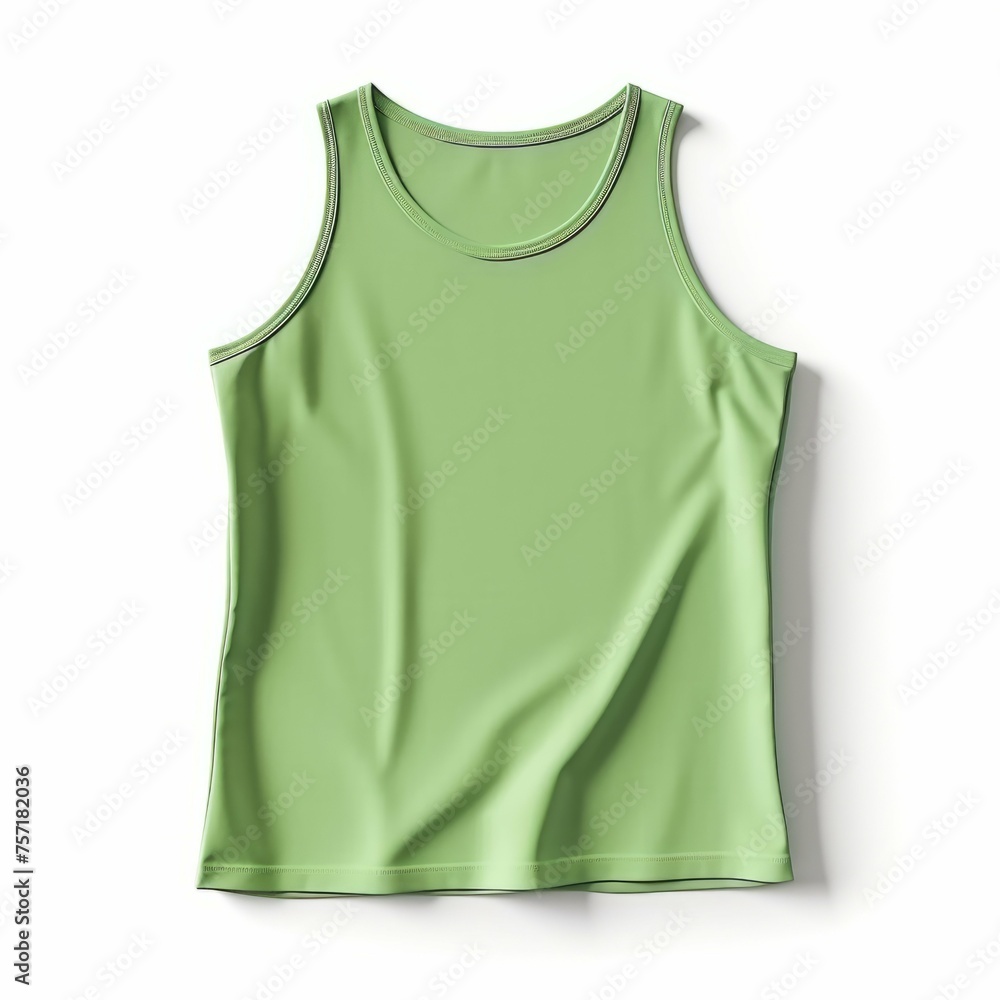 Green Tank Top isolated on white background Green Tank Top isolated on white background