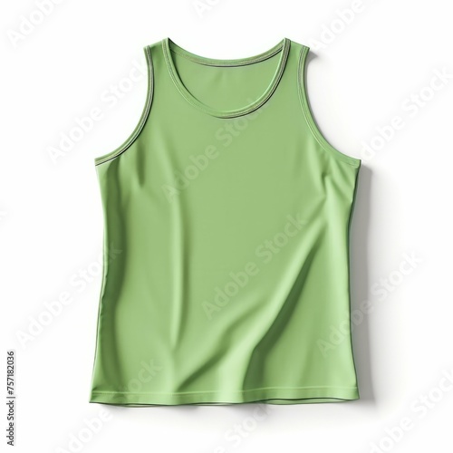Green Tank Top isolated on white background