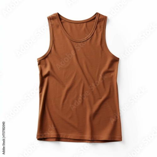 Brown Tank Top isolated on white background
