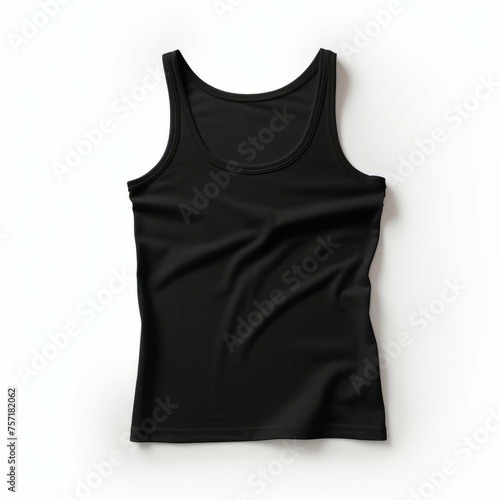 Black Tank Top isolated on white background