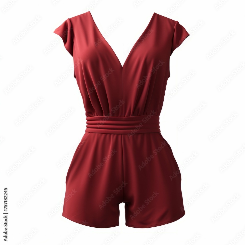 Bordeaux Romper isolated on white background Bordeaux Romper isolated on white background