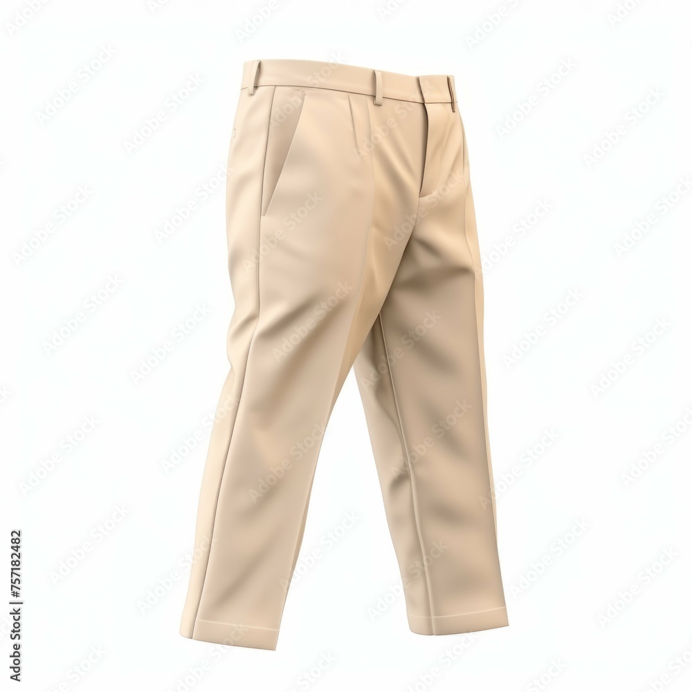 Beige Trousers isolated on white background Beige Trousers isolated on white background