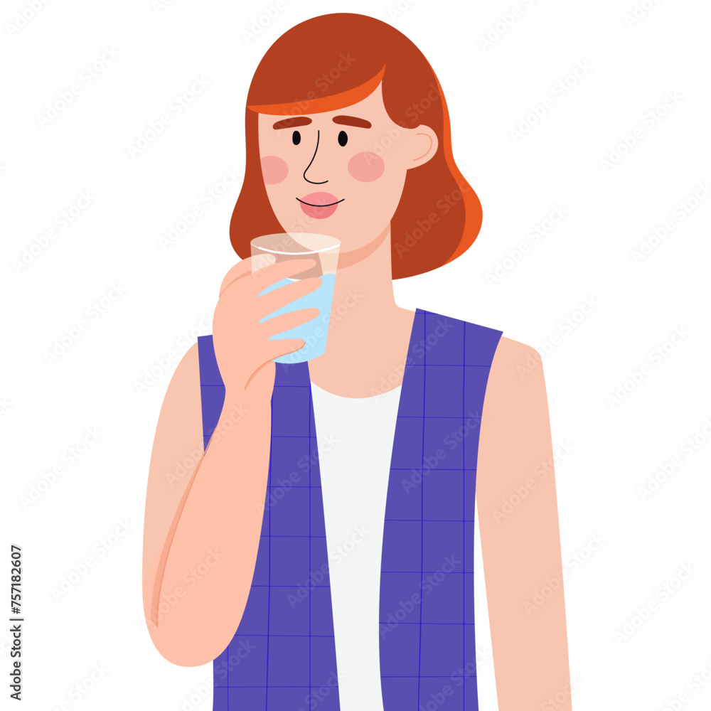 Woman drinking water from a glass,holding it in her hands.Time to hydrate. Healthy lifestyle. Woman drinking water from a glass,holding it in her hands.Time to hydrate. Healthy lifestyle.