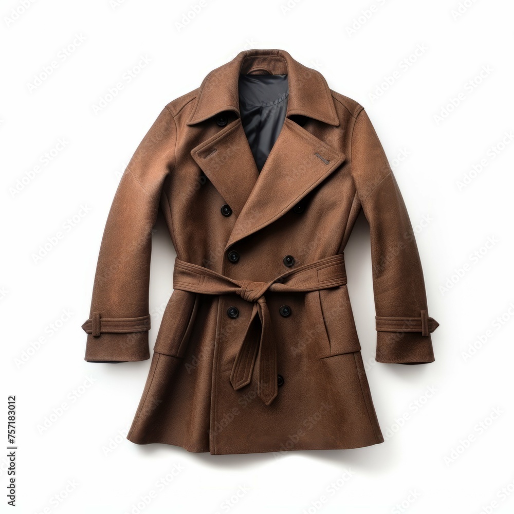 Brown Coat isolated on white background Brown Coat isolated on white background