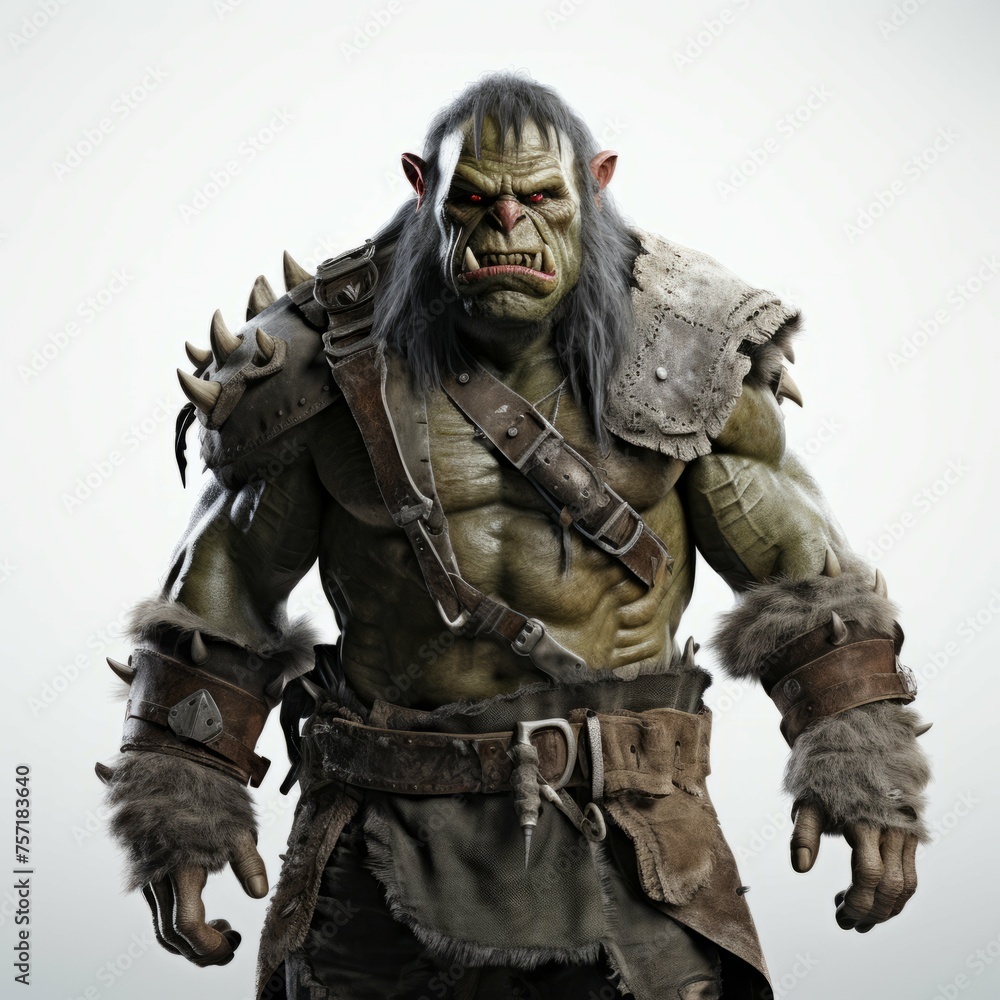 Orc isolated on white background Orc isolated on white background