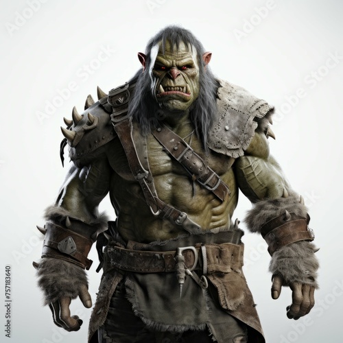 Orc isolated on white background