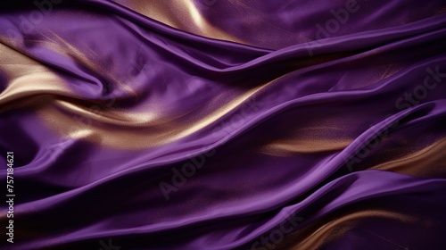 A visual representation of golden highlights on purple velvet fabric, conveying a luxurious and tactile sensation perfect for high-end design backgrounds