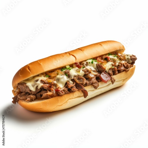 Wallpaper Mural Philly Cheesesteak isolated on white background Torontodigital.ca