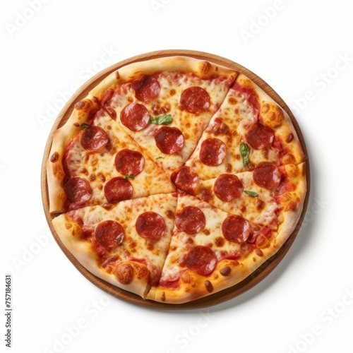 Pizza odizolowywająca na białym tle