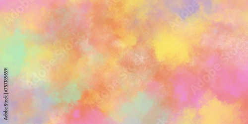 Abstract cloudy sky background.Multi colored pastel clouds. Watercolor texture background.Colorful pastel with gradient color wallpaper.Abstract sky with clouds .Abstract painting banner.